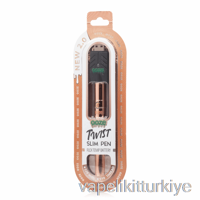 Vape Elektronik Sigara Sızıntısı Ince Büküm Kalem 2.0 Esnek Geçici Pil Gül Altın